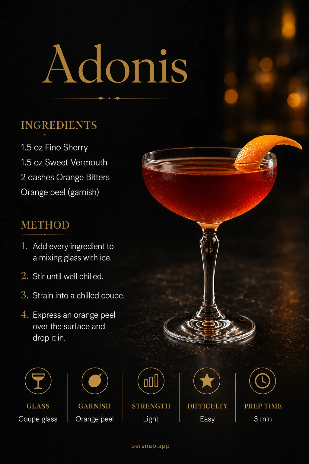 Adonis recipe infographic