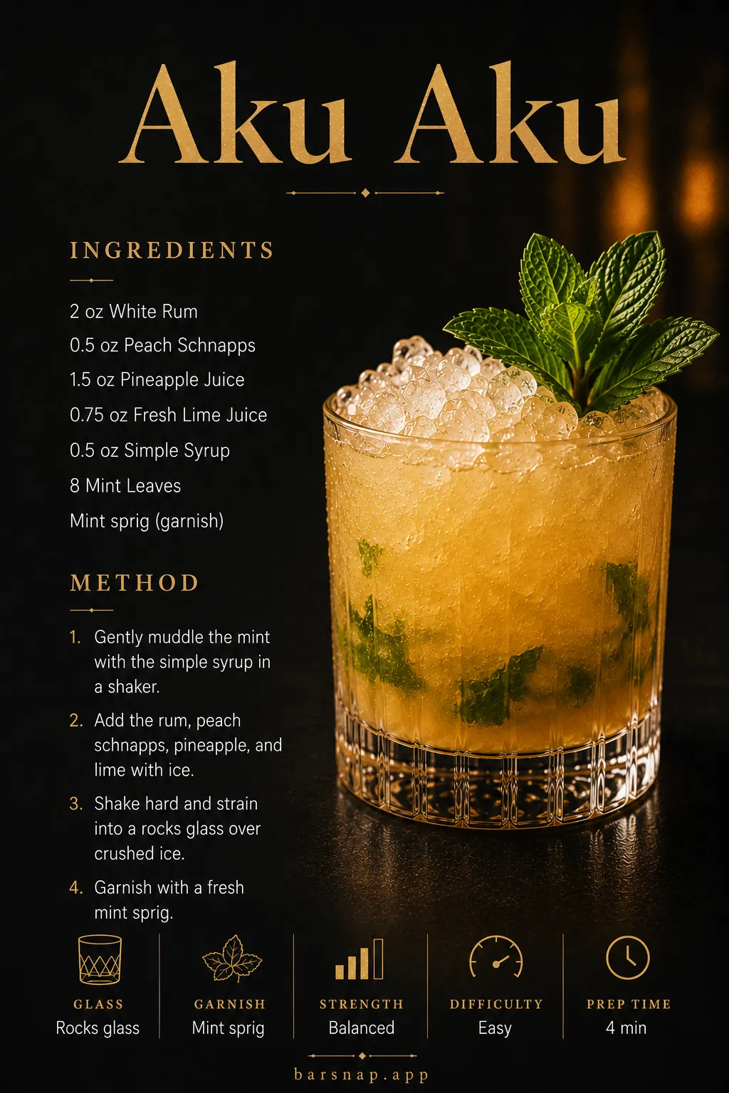 Aku Aku recipe infographic