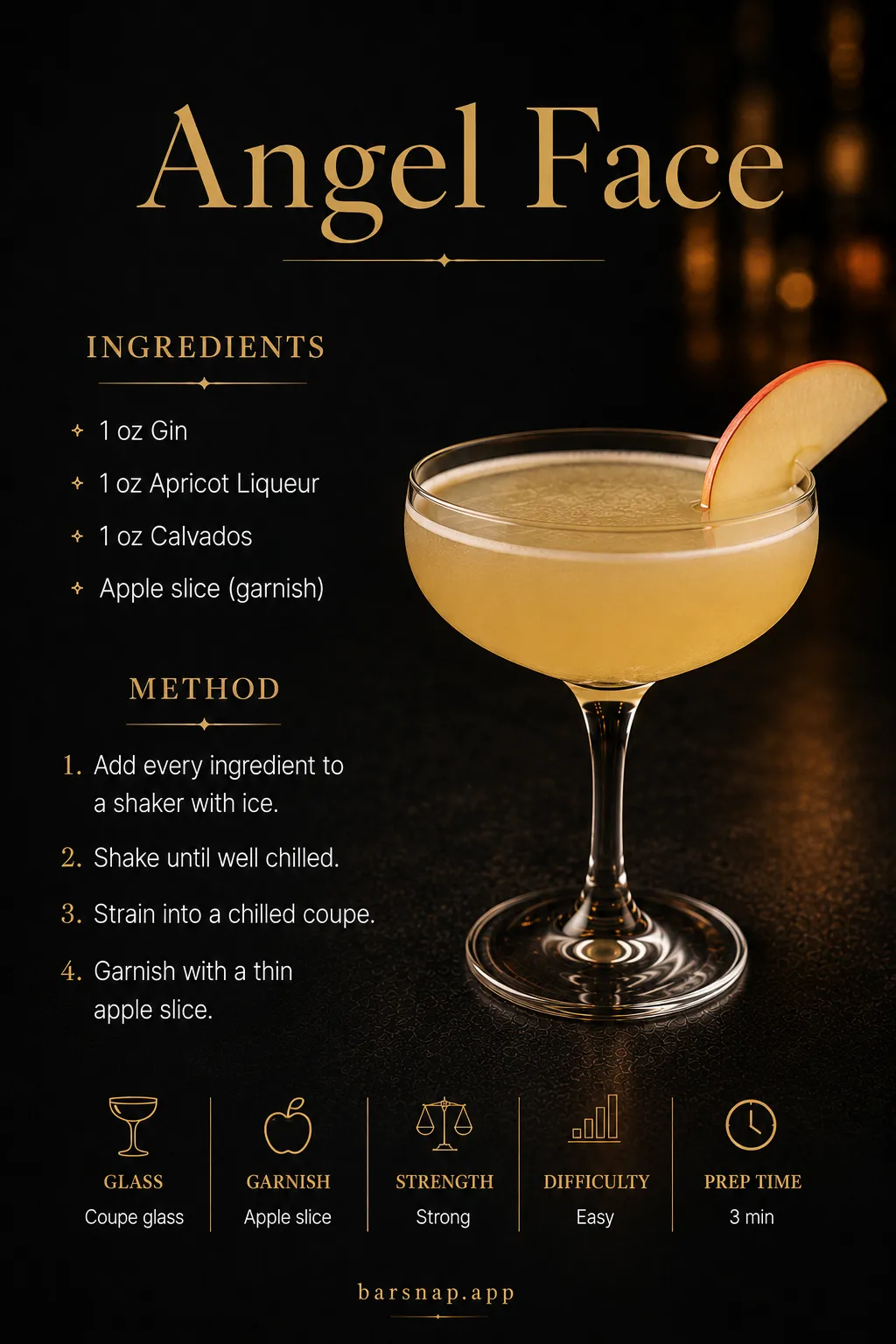 Angel Face recipe infographic