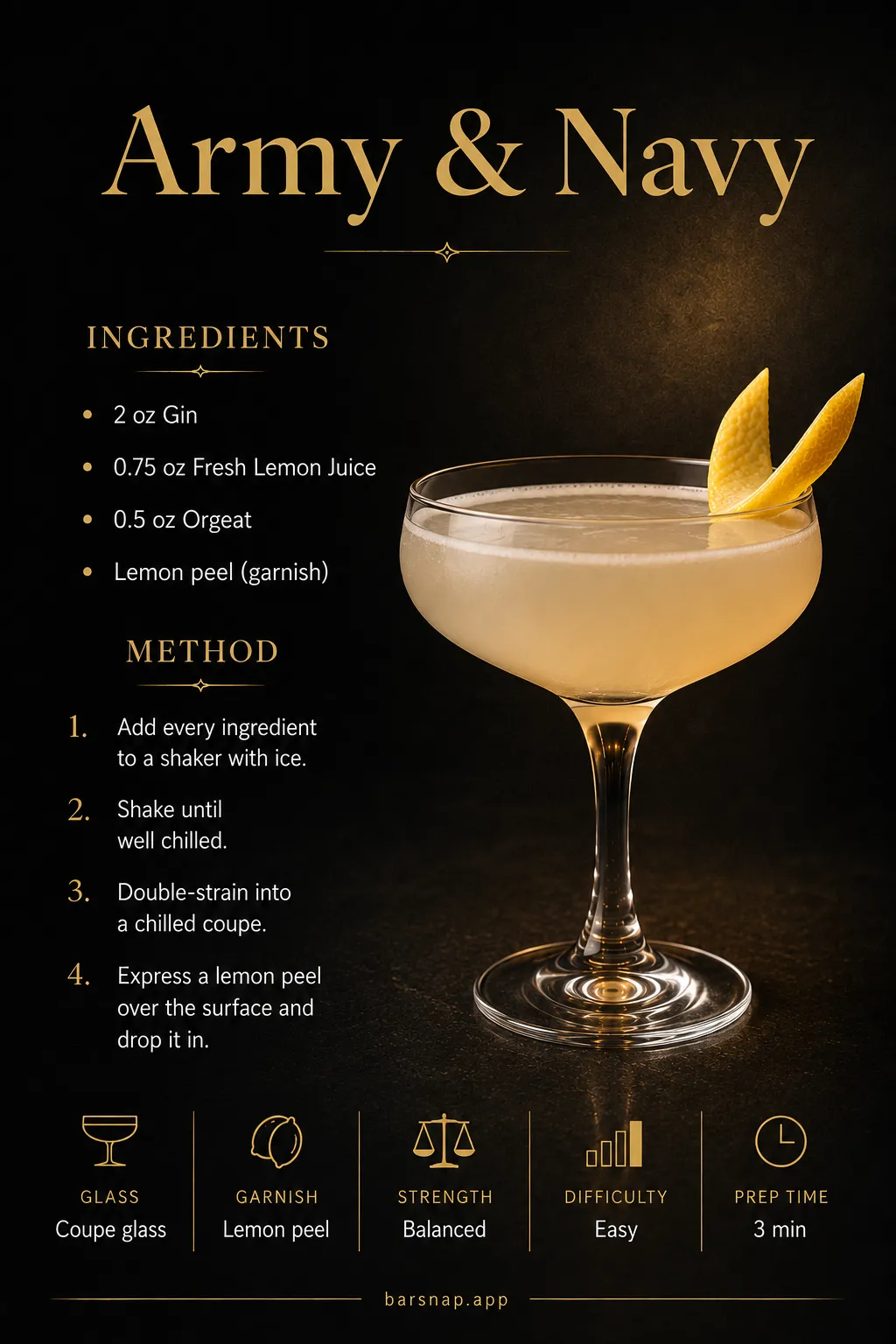 Army & Navy recipe infographic