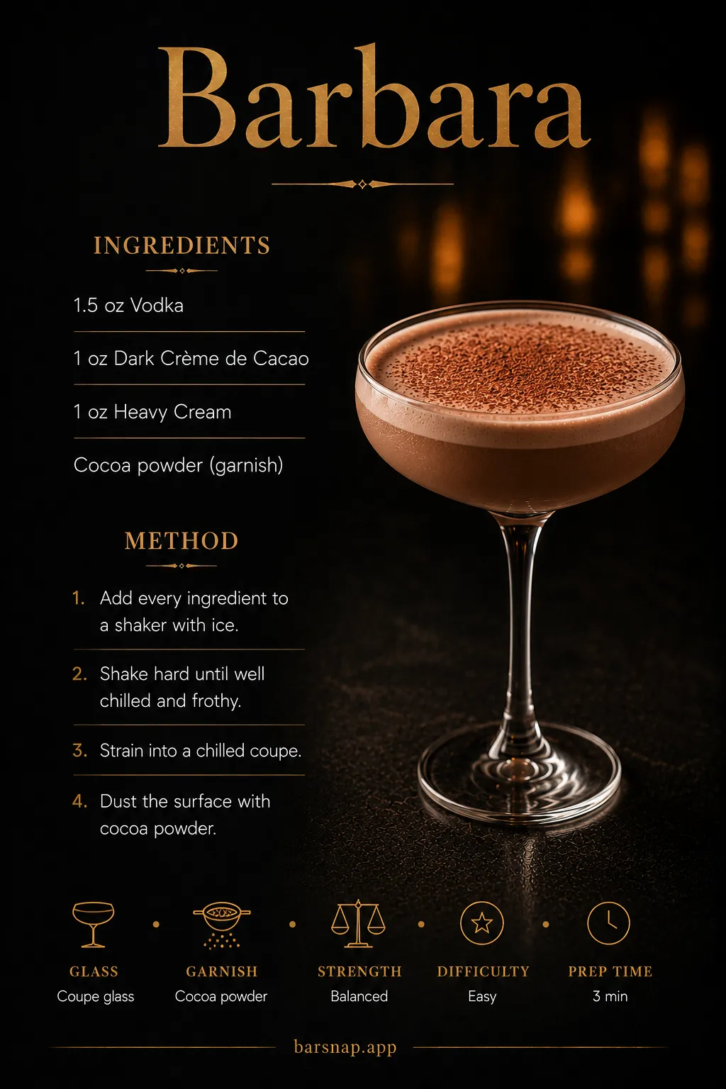 Barbara recipe infographic