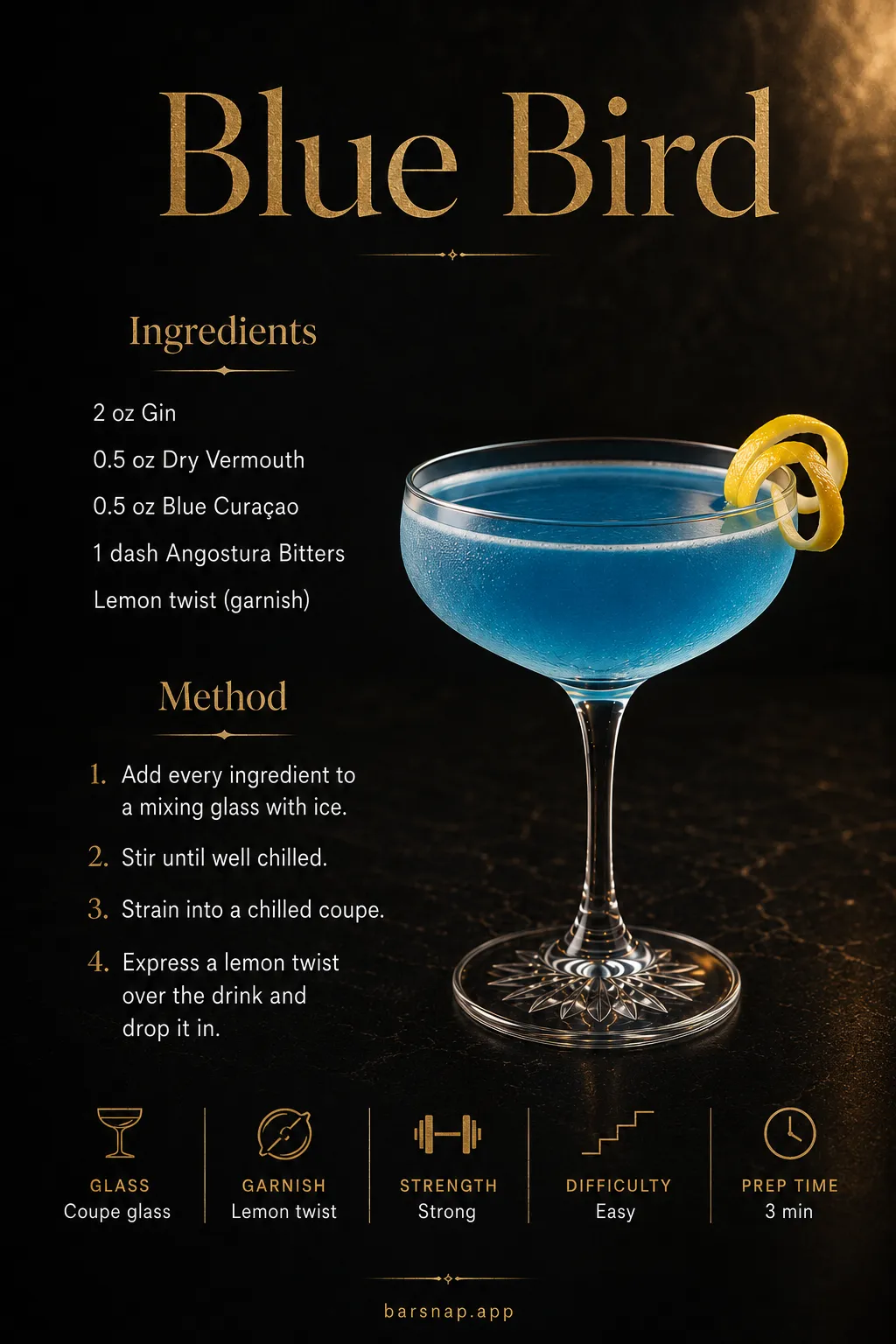 Blue Bird recipe infographic