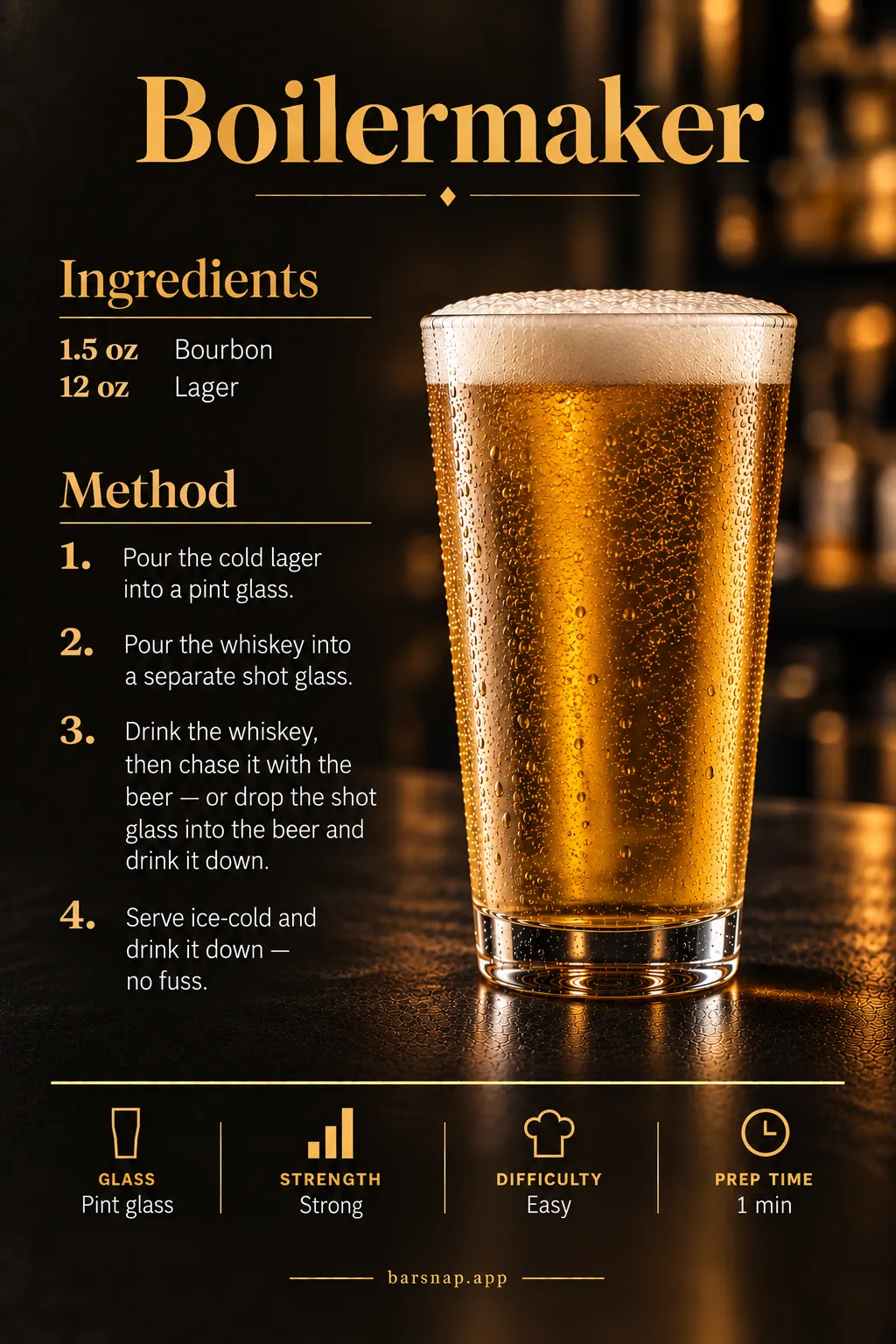 Boilermaker recipe infographic