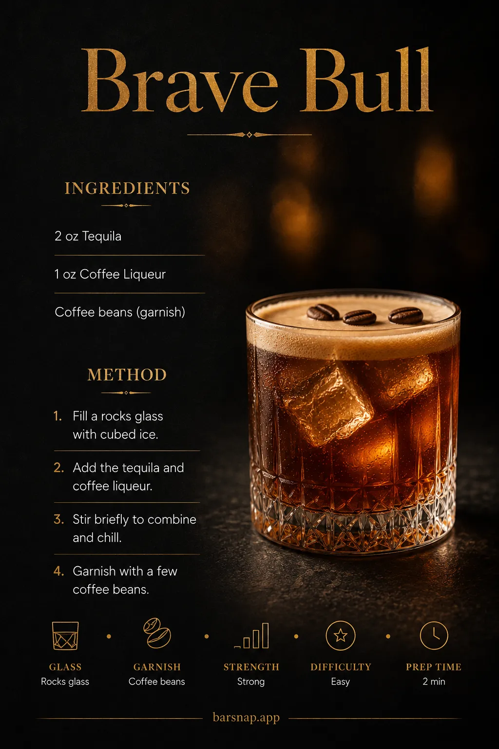 Brave Bull recipe infographic