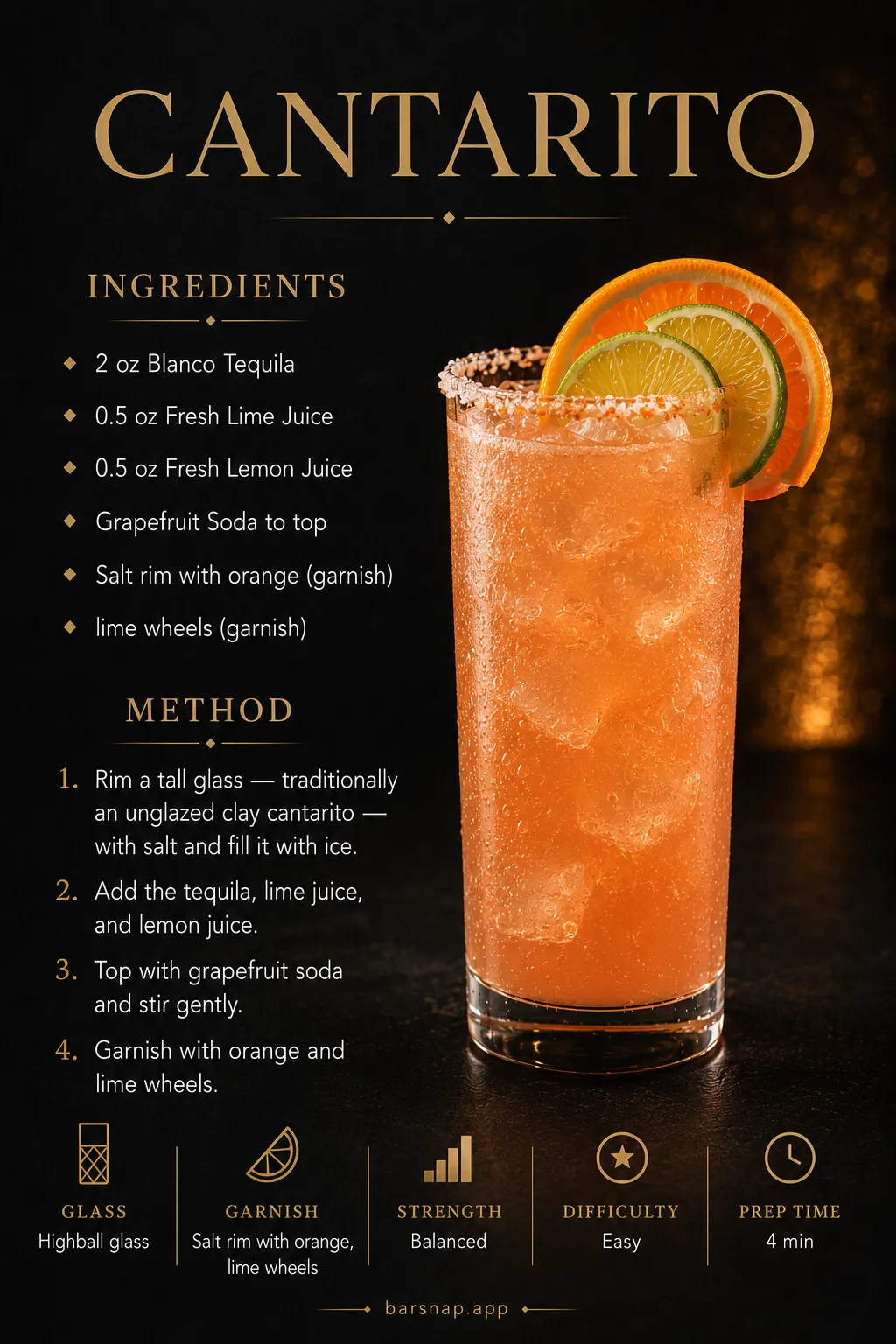 Cantarito recipe infographic