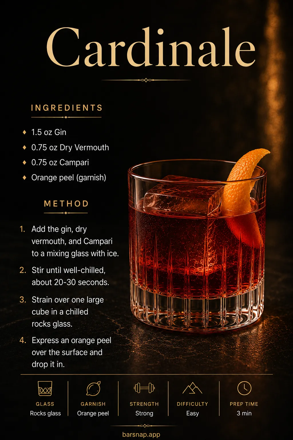 Cardinale recipe infographic