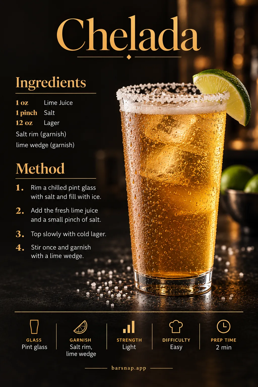 Chelada recipe infographic