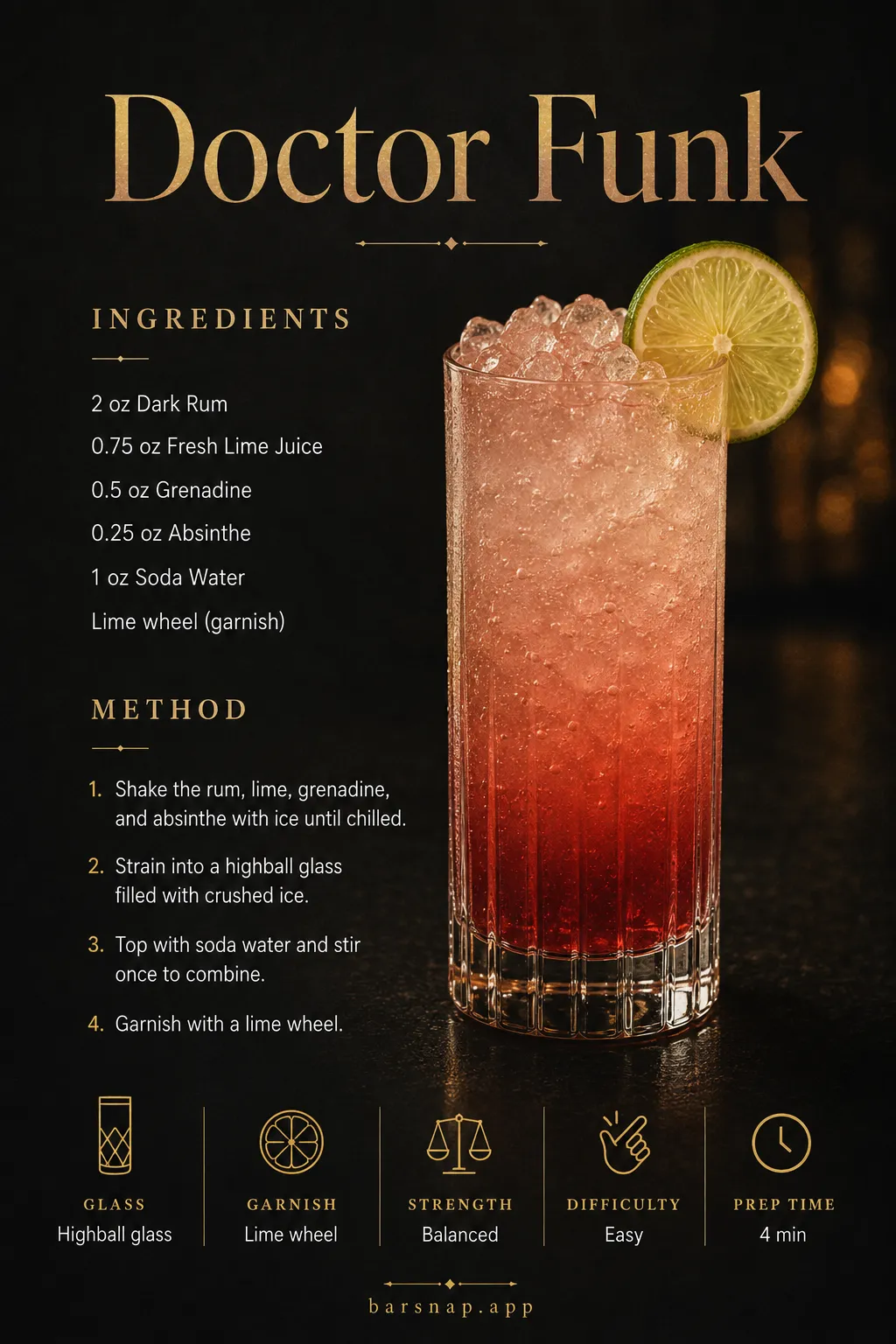 Doctor Funk recipe infographic