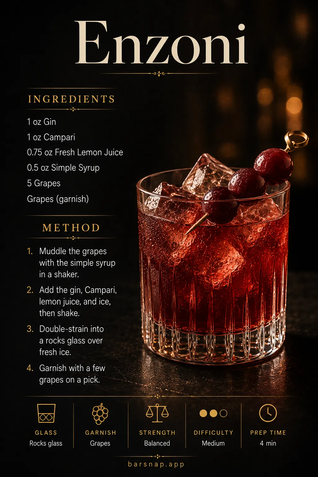 Enzoni recipe infographic