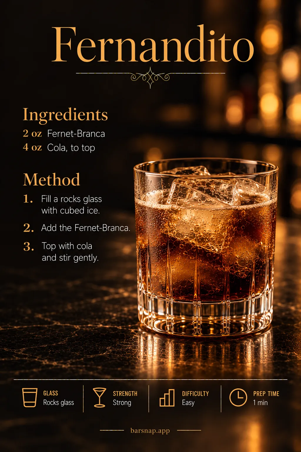 Fernandito recipe infographic