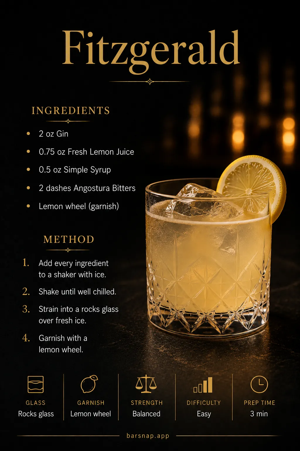 Fitzgerald recipe infographic