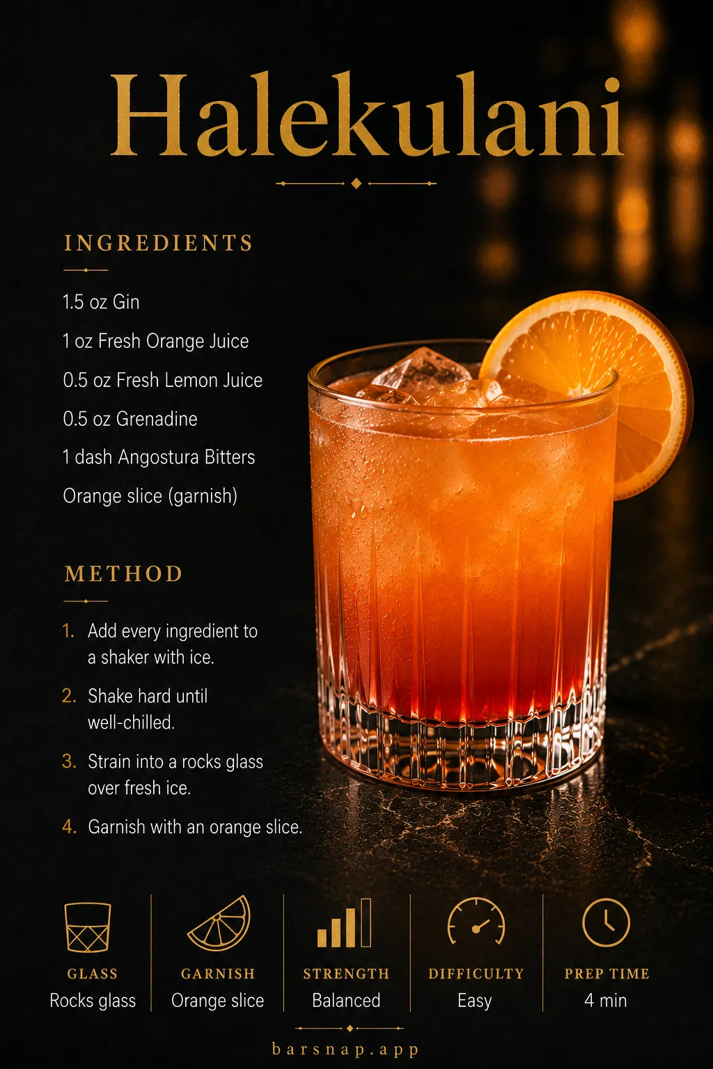 Halekulani recipe infographic
