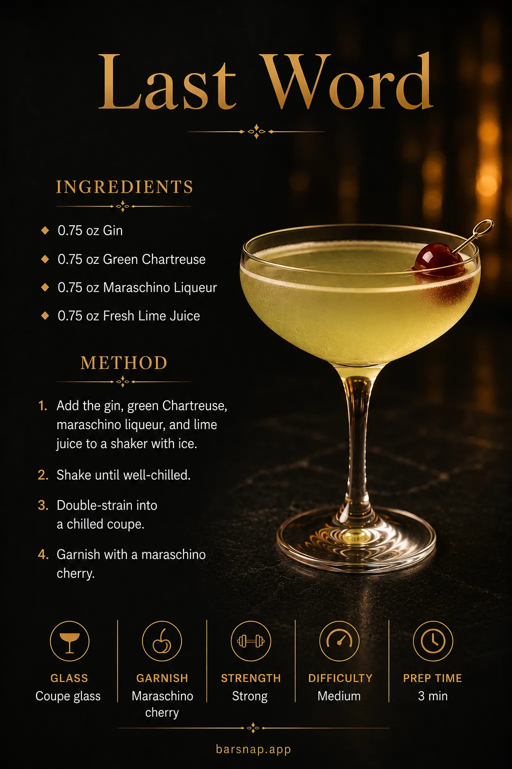 Last Word recipe infographic