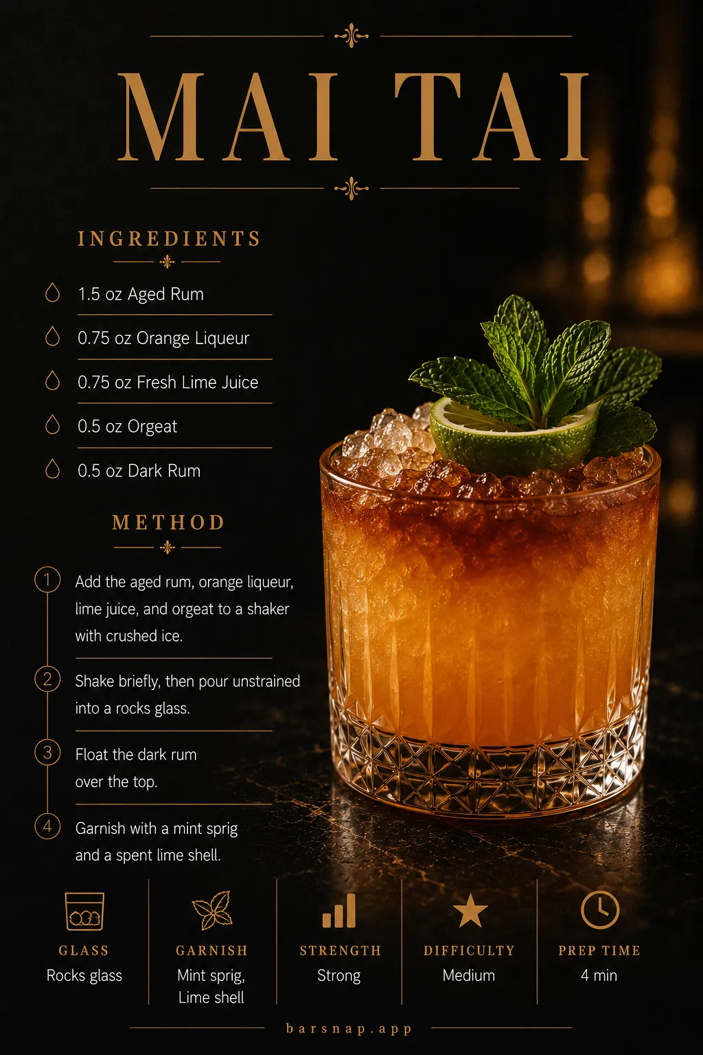 Mai Tai recipe infographic