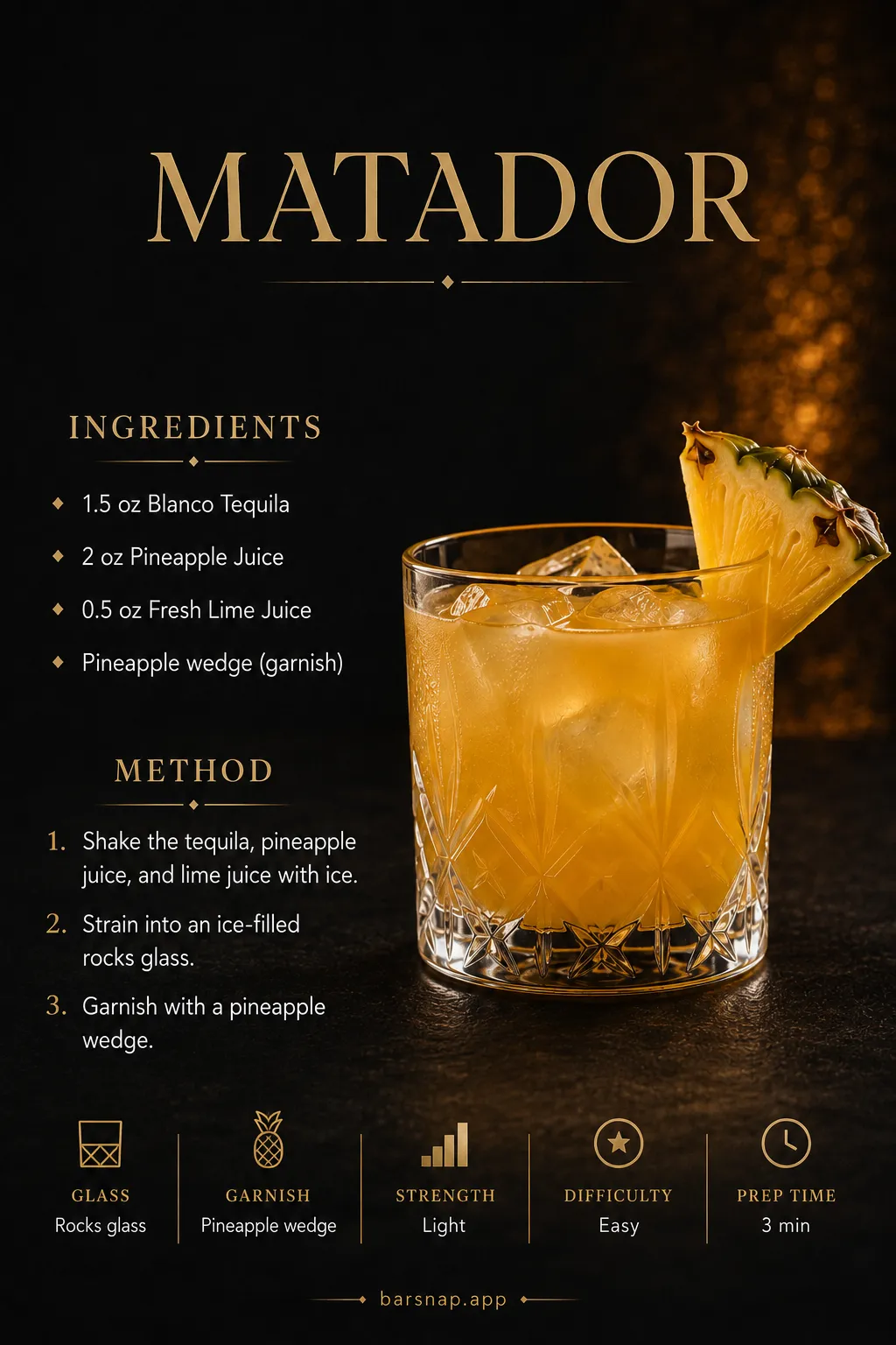 Matador recipe infographic