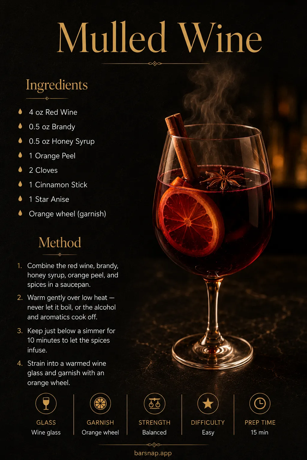 Mulled Wine recipe infographic
