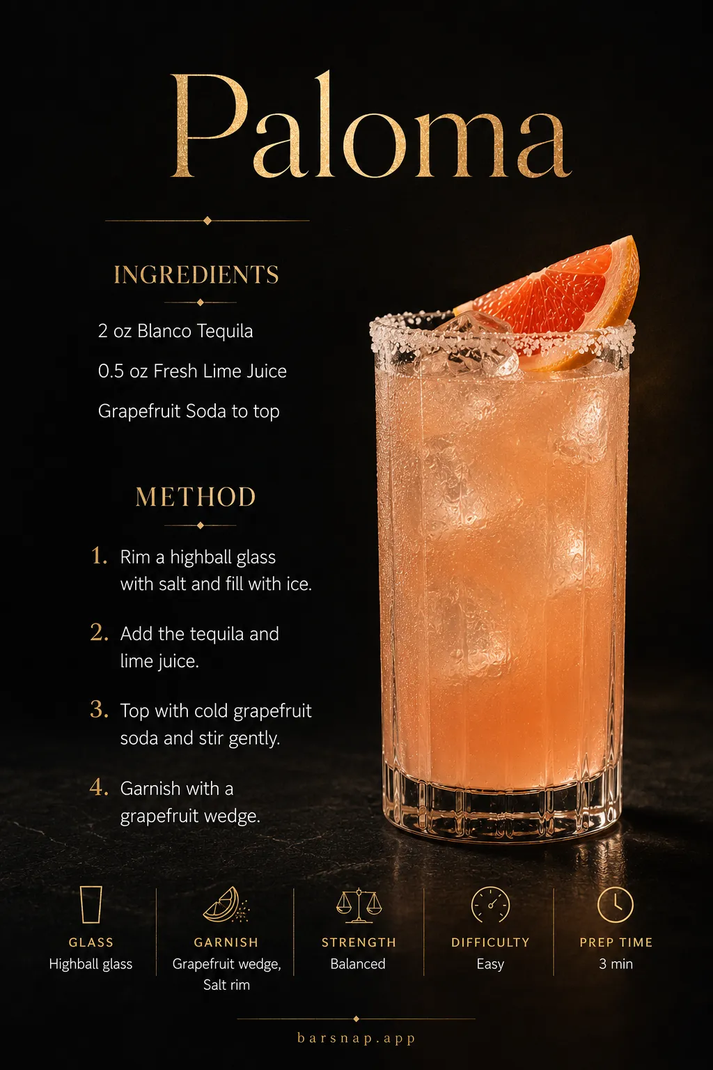 Paloma recipe infographic