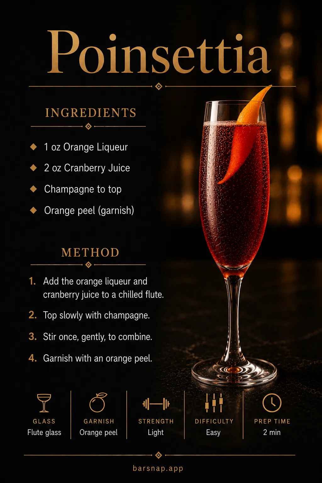 Poinsettia recipe infographic