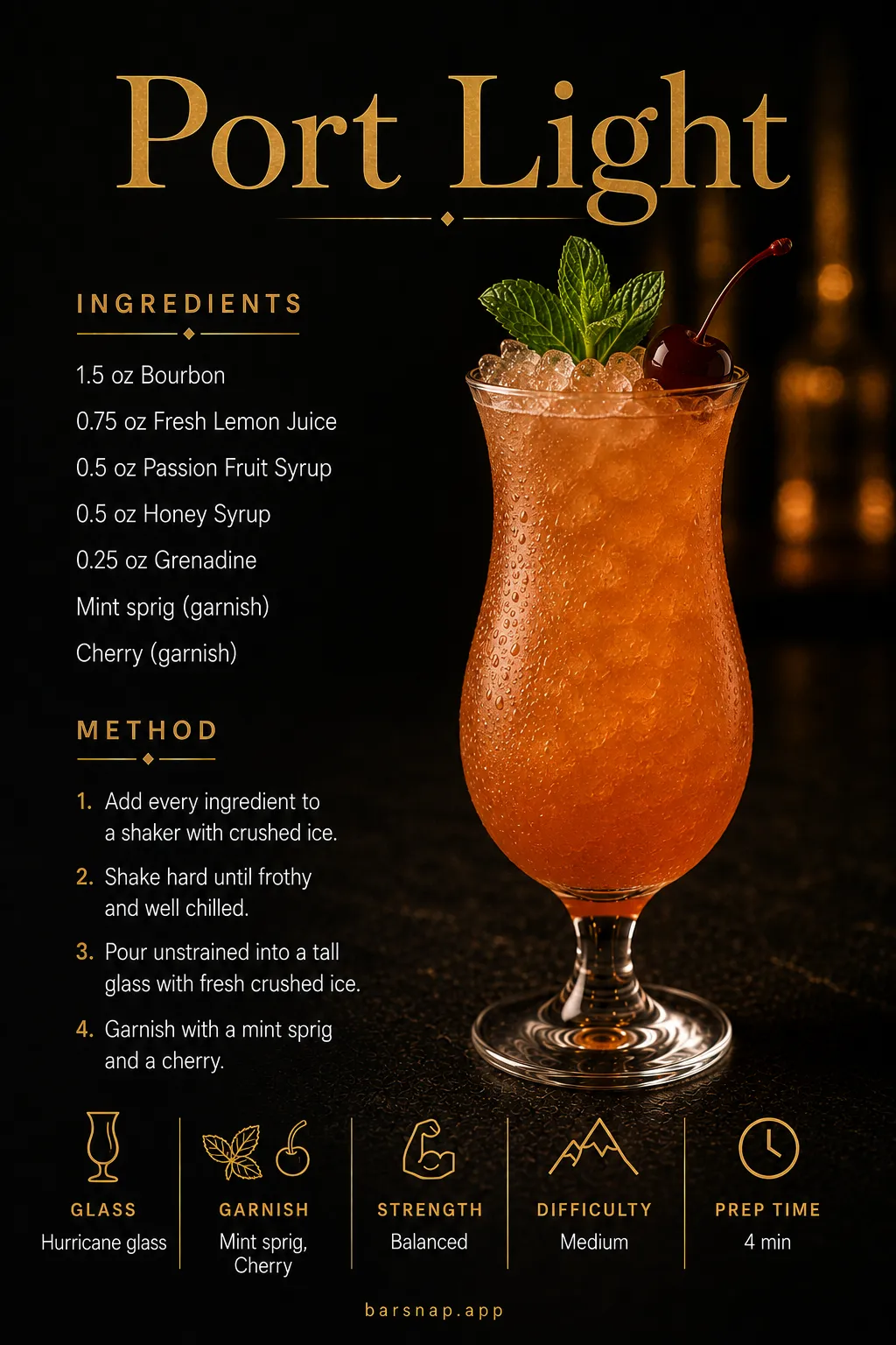 Port Light recipe infographic