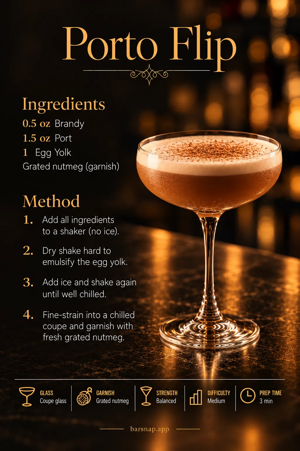 Porto Flip recipe infographic