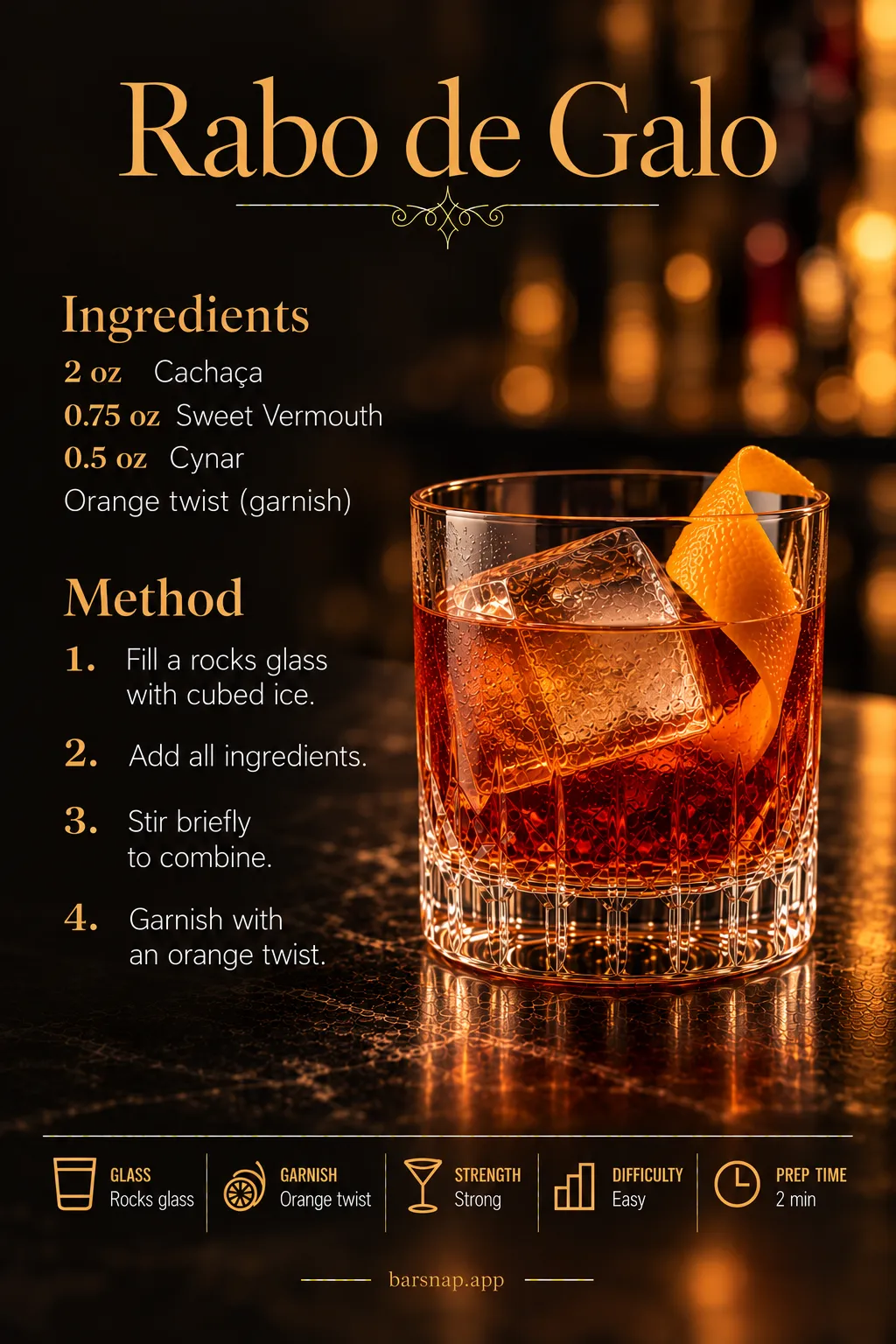 Rabo de Galo recipe infographic