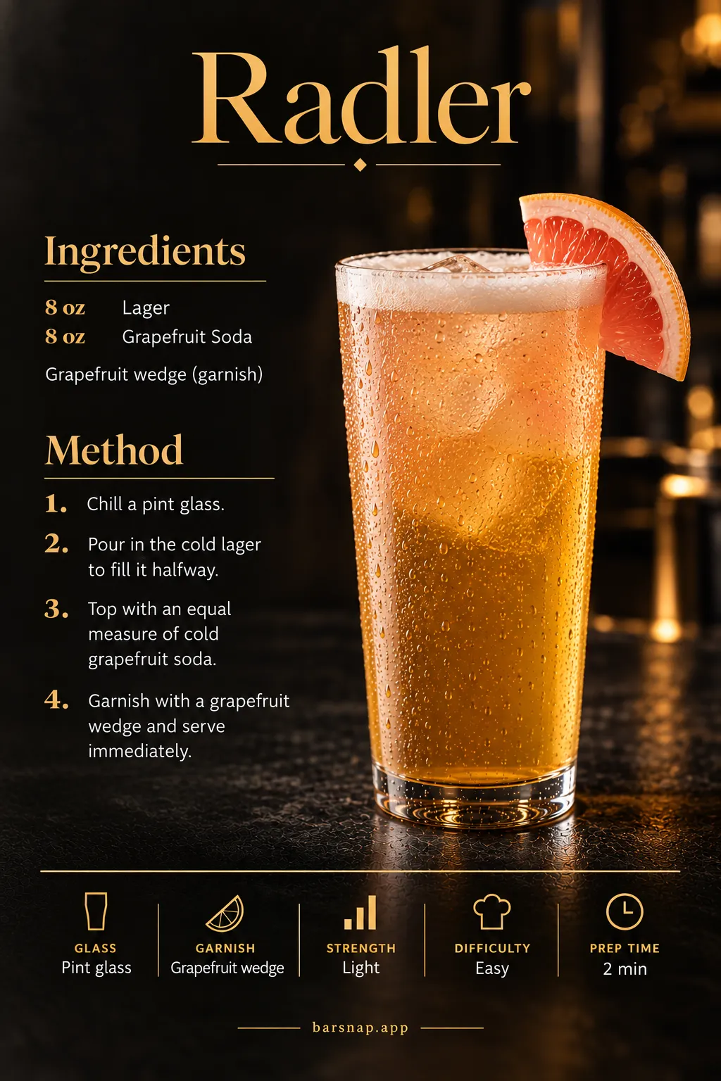 Radler recipe infographic