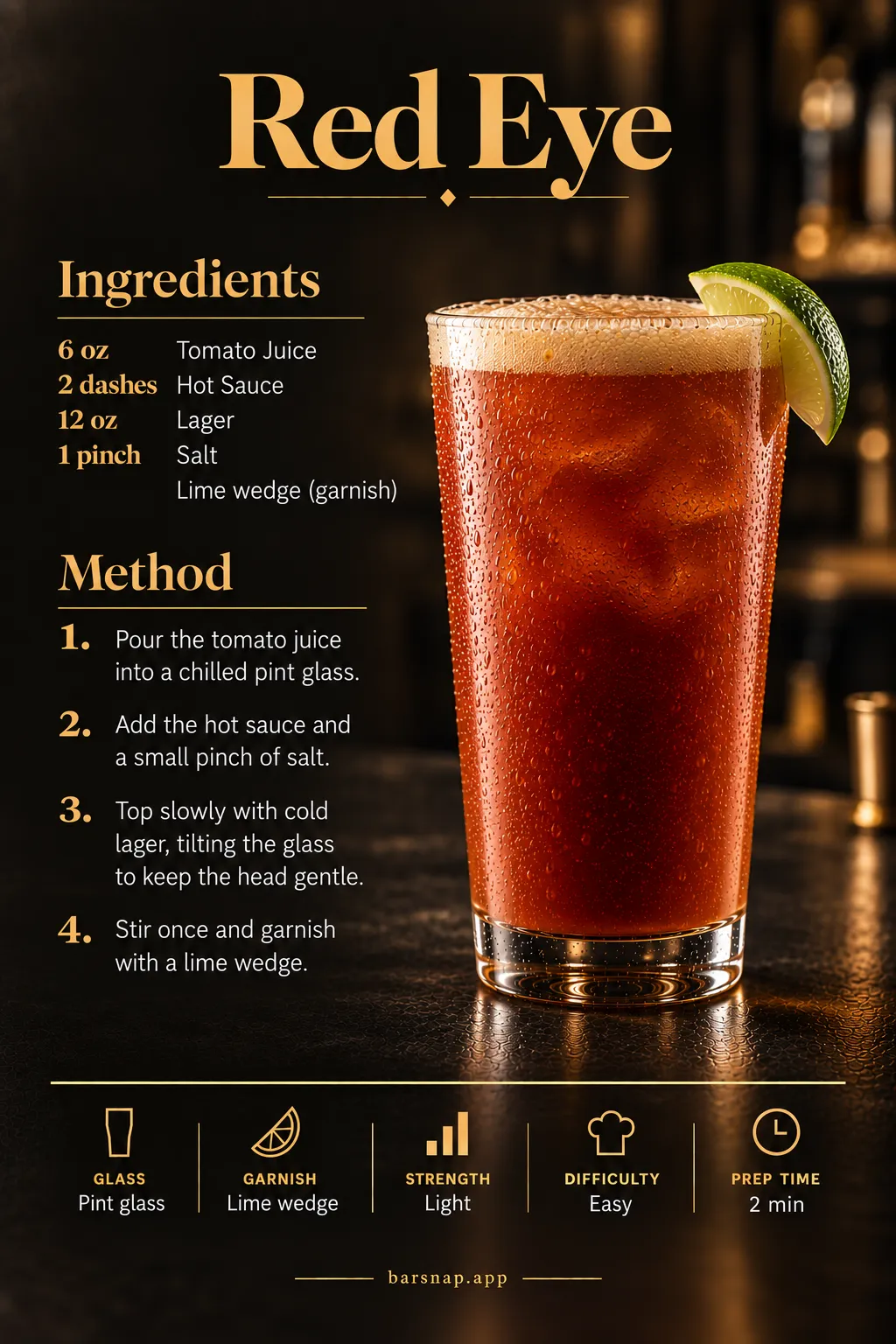 Red Eye recipe infographic