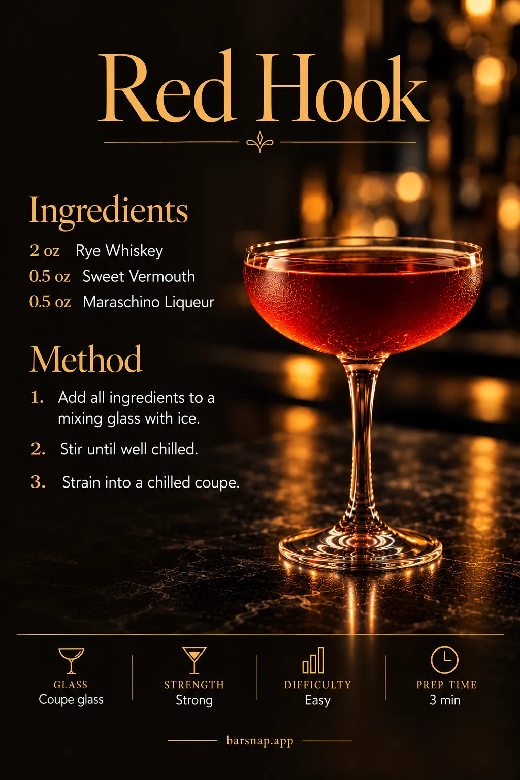 Red Hook recipe infographic