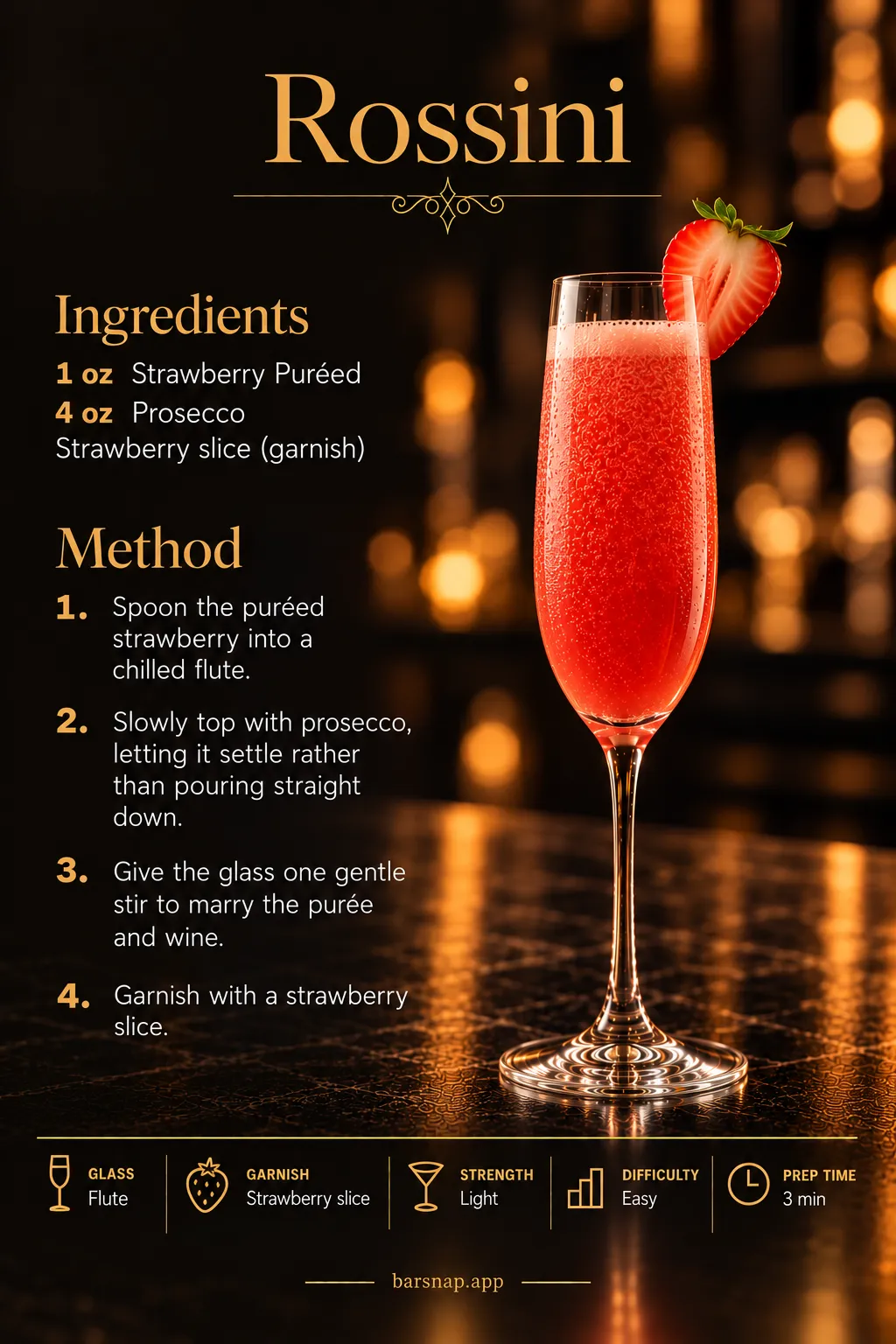 Rossini recipe infographic