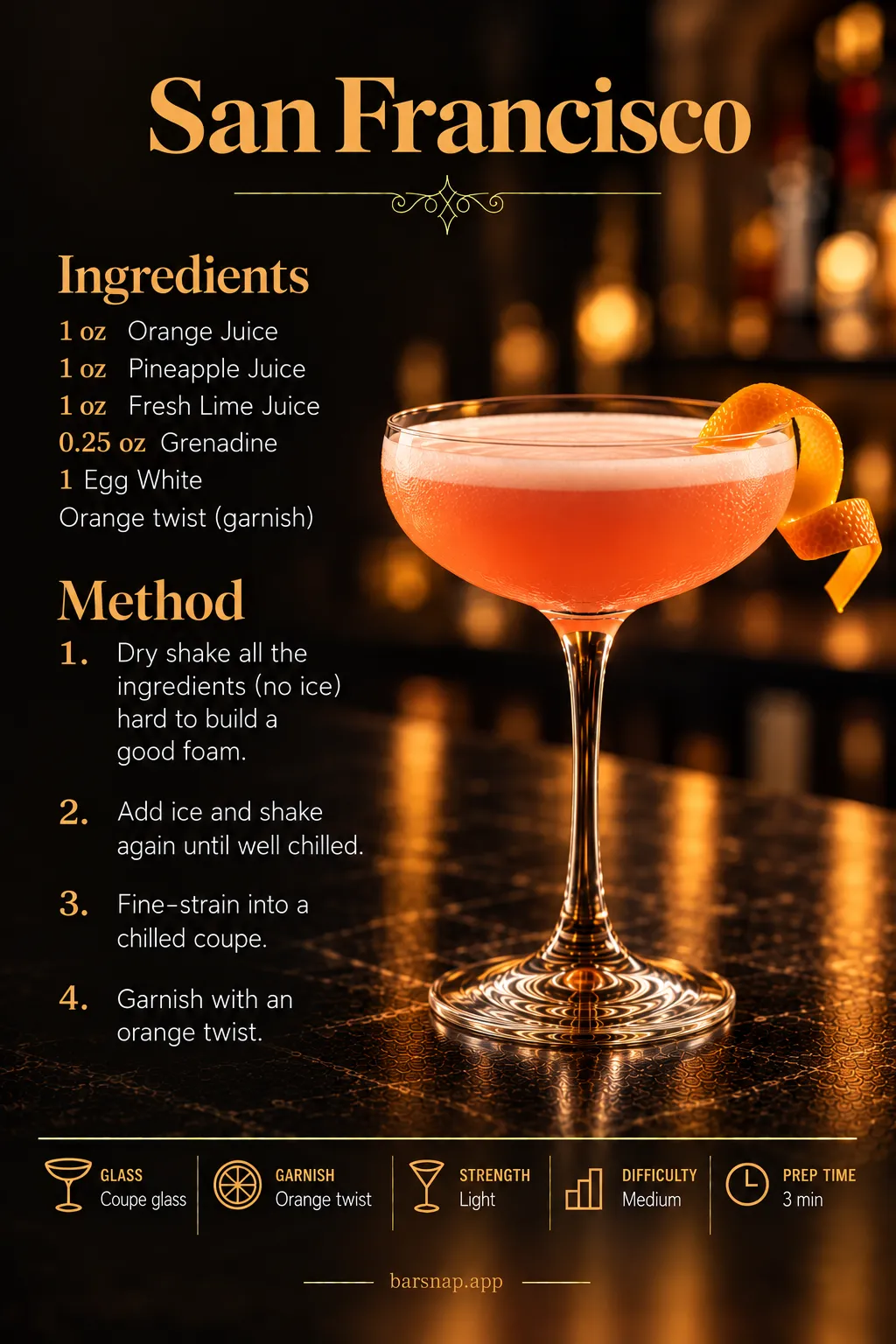 San Francisco recipe infographic