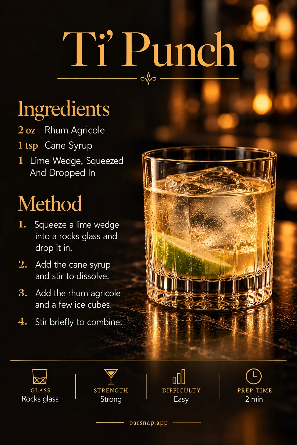 Ti' Punch recipe infographic