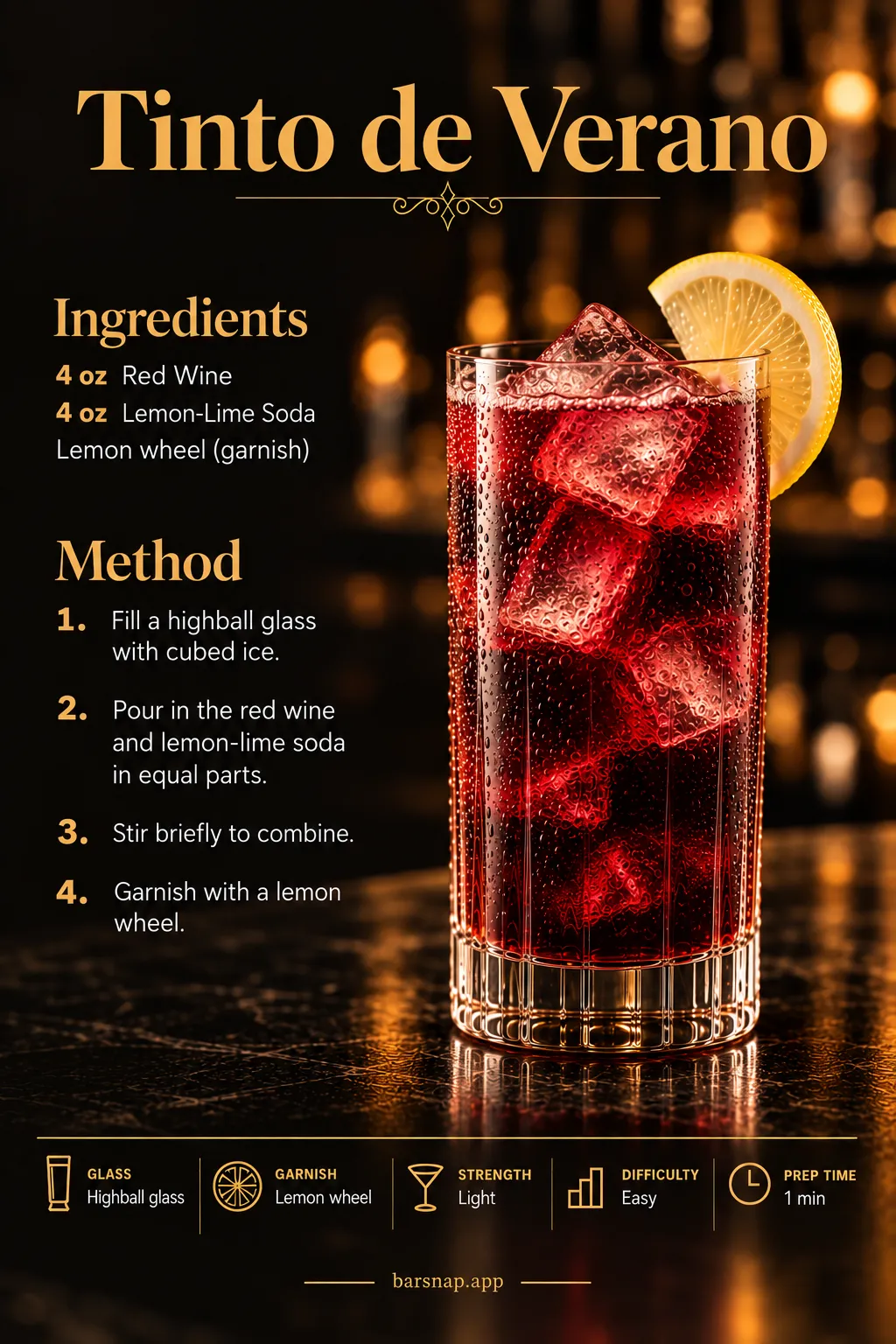 Tinto de Verano recipe infographic