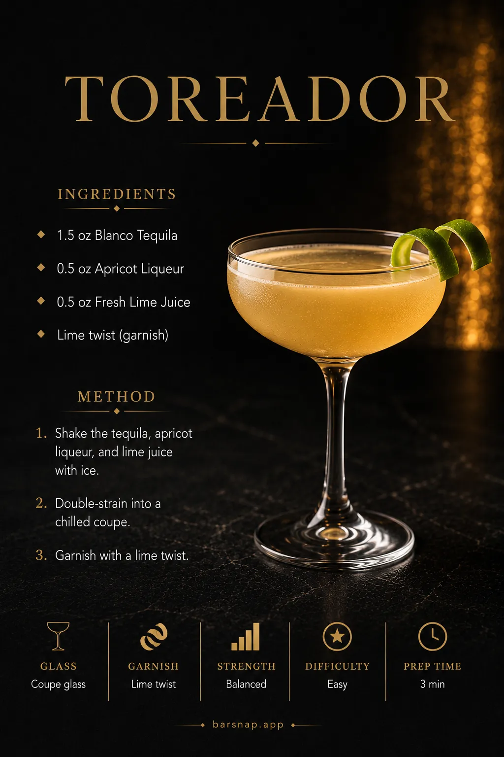 Toreador recipe infographic