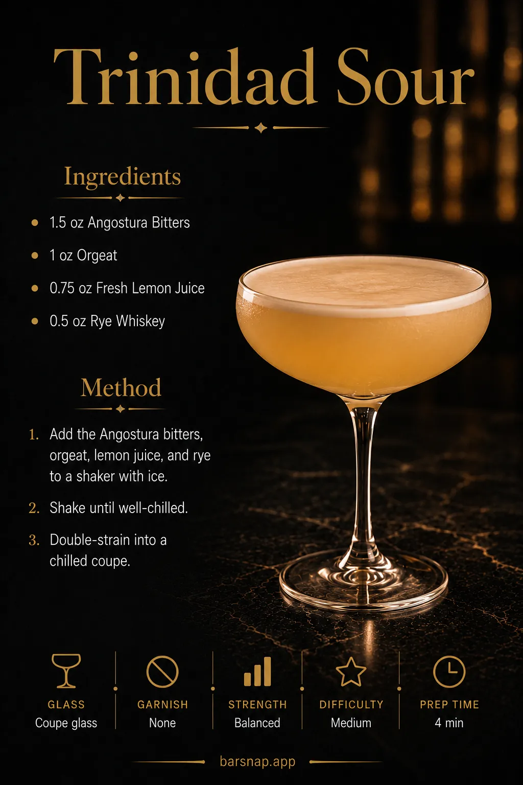 Trinidad Sour recipe infographic