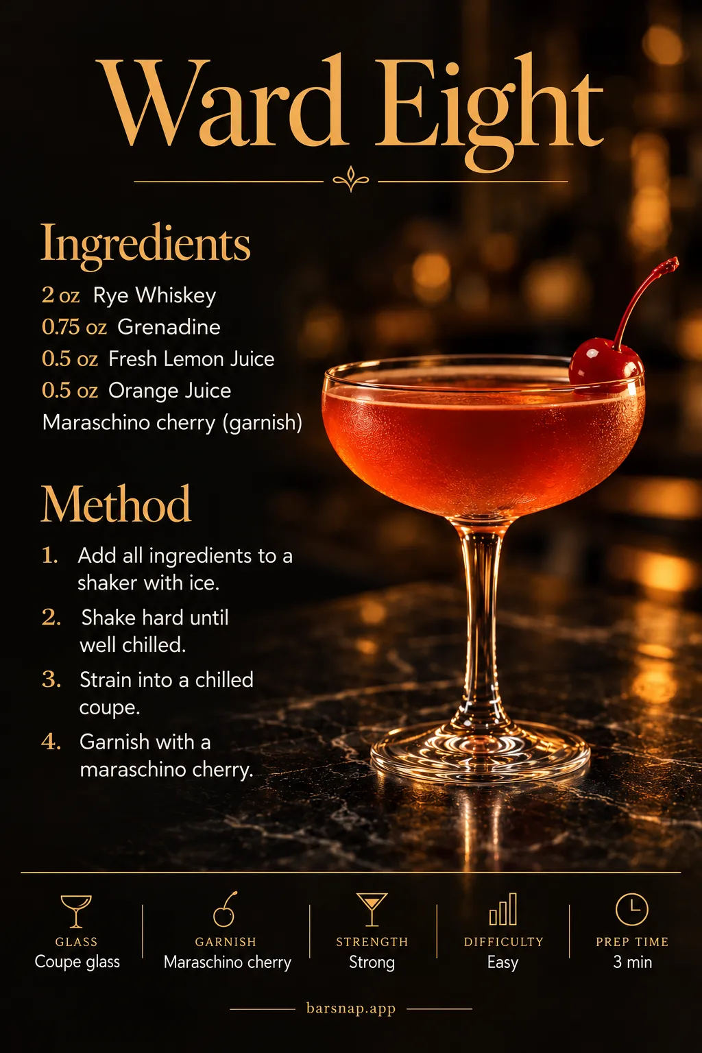 Ward Eight recipe infographic