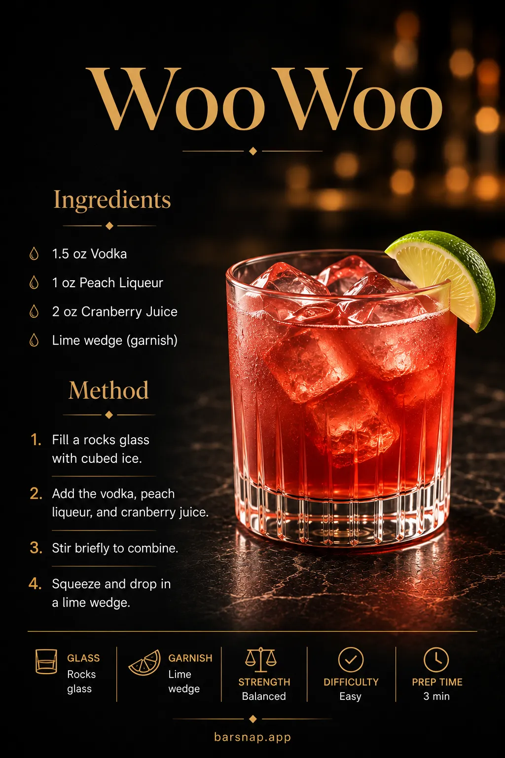 Woo Woo recipe infographic